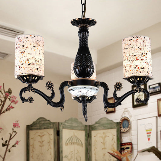 Lustre en vitrail méditerranéen avec 4/6/9 lumières suspendues