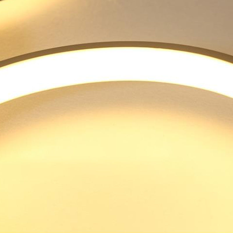 Black Acrylic Circle Ring Ceiling Light with 4 Flush Mounts for Living Room