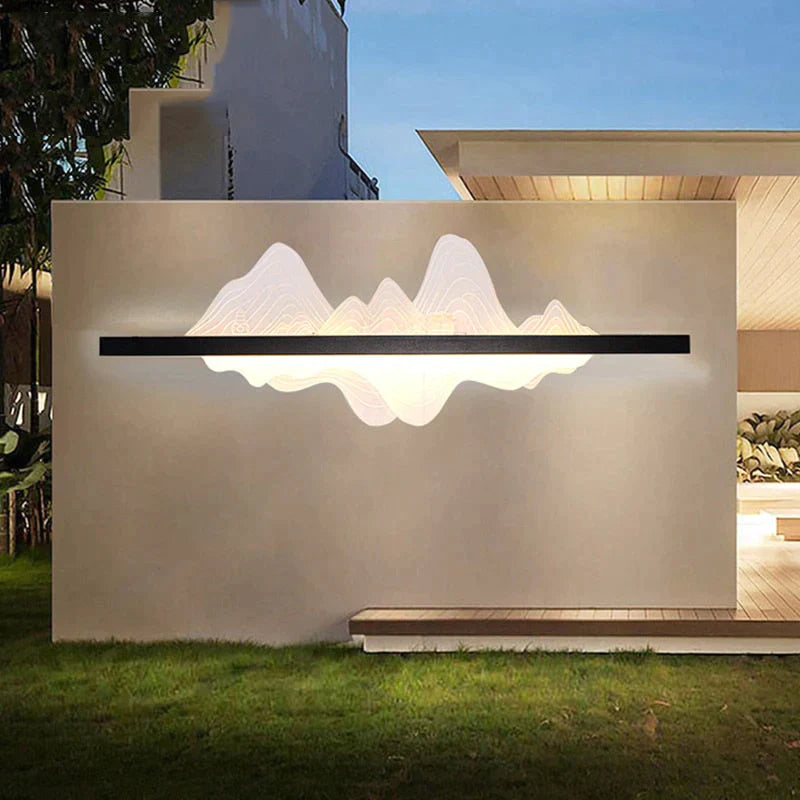 Modern IP65 LED Outdoor Wall Lamp – Black Aluminum Waterproof Sconce, 110V/220V