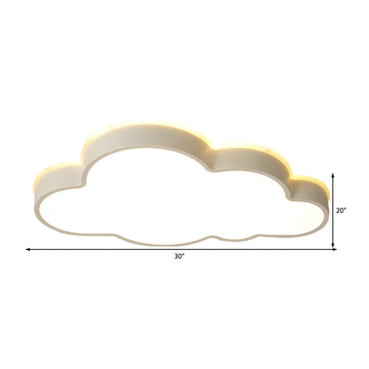 White Cloud Slim Led Ceiling Light - Elegant & Modern Aesthetic For Adult Baby Room