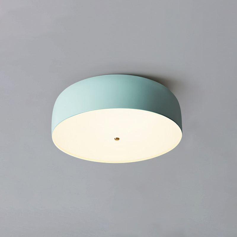 Modern Blue LED Flush Mount Ceiling Light Fixture for Kitchen - 14"/19" Wide