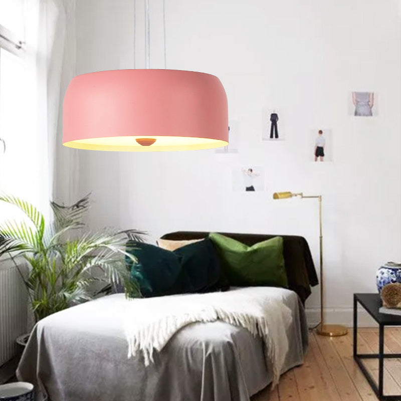 Kit de lampe suspendue moderne en métal rose - 11"/15"/18" de large - 1 suspension à lumière
