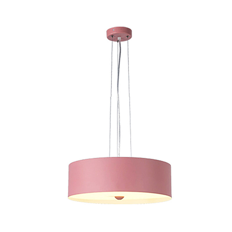 Kit de lampe suspendue moderne en métal rose - 11"/15"/18" de large - 1 suspension à lumière