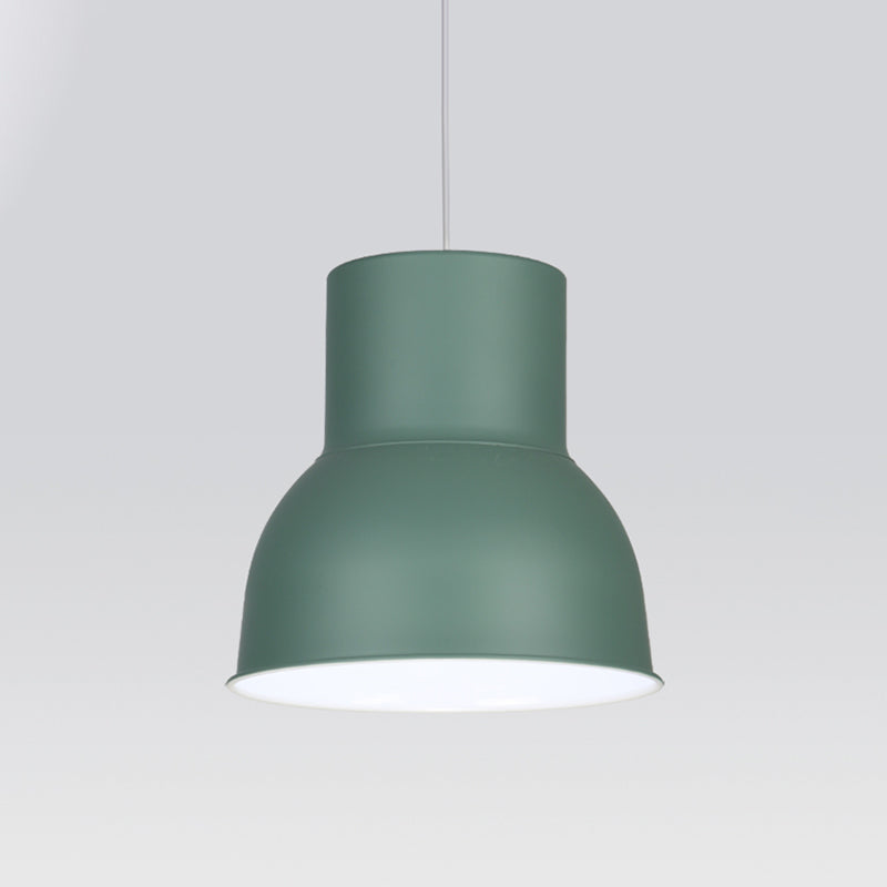 Minimalist Metal Dome Suspension Pendant Blue/Green 10/14/15 Wide 1-Light Hanging Fixture