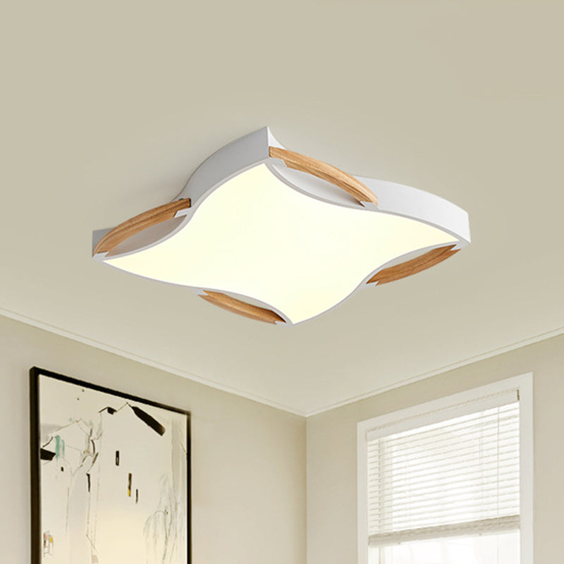 Modern LED White Starfish Flush Mount Ceiling Light Fixture - 16" / 19.5" Wide - White/Natural Light