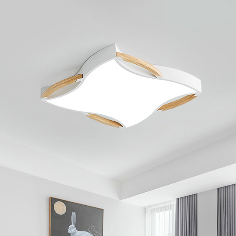 Modern LED White Starfish Flush Mount Ceiling Light Fixture - 16" / 19.5" Wide - White/Natural Light