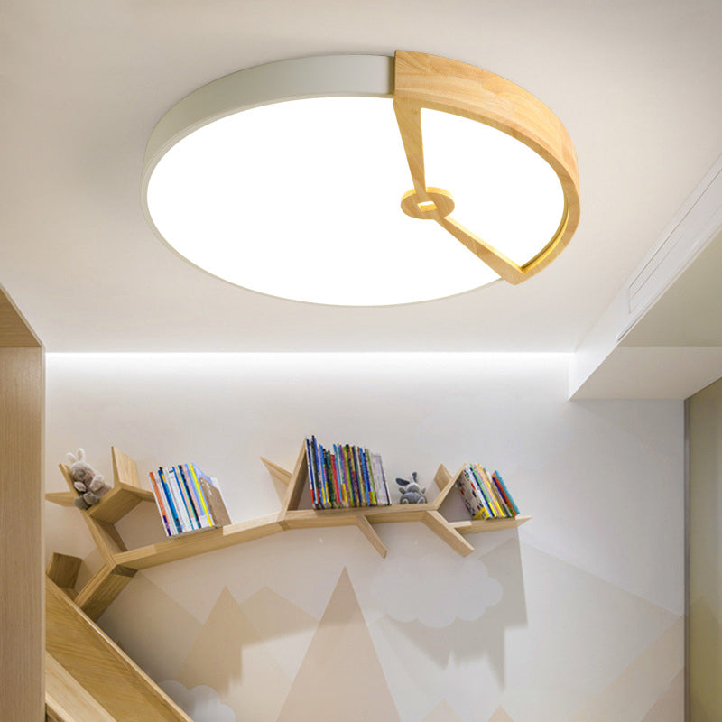 Modern 16/19.5 Wide Round Metal Ceiling Light Fixture With Led Flush Mount Lamp In White/Warm White