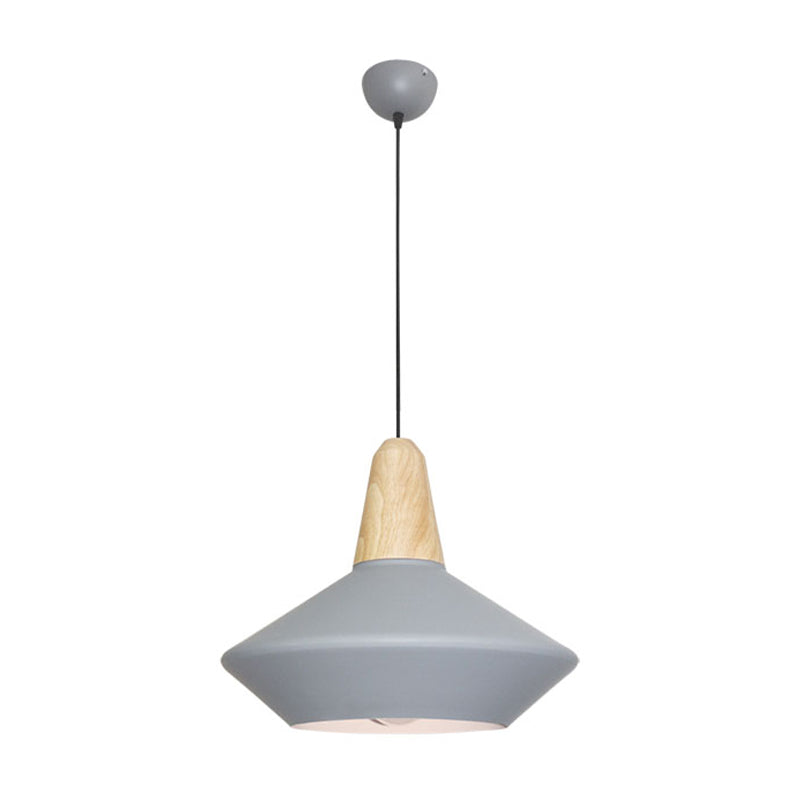Modernist Metal Urn Pendant Light - Blue/Grey Ideal For Dining Room 1 Bulb Ceiling Suspension Lamp