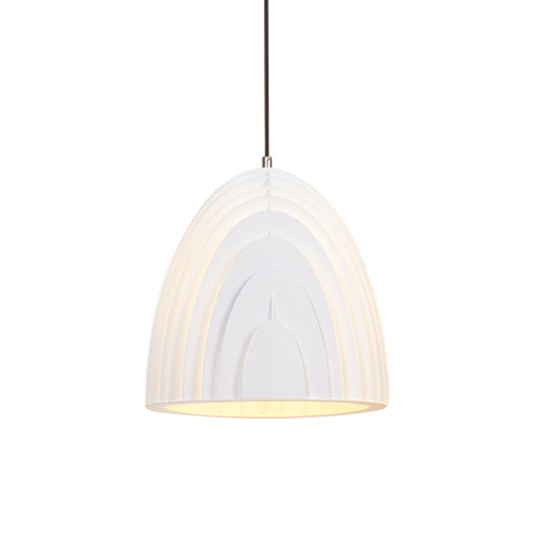 Macaron Down Lighting Pendant Light With Blue/White Trumpet Metal Shade