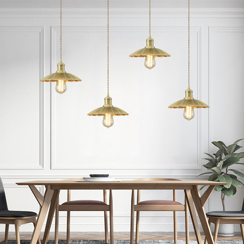 Vintage Brass Pendant Light Fixture for Dining Room Ceiling