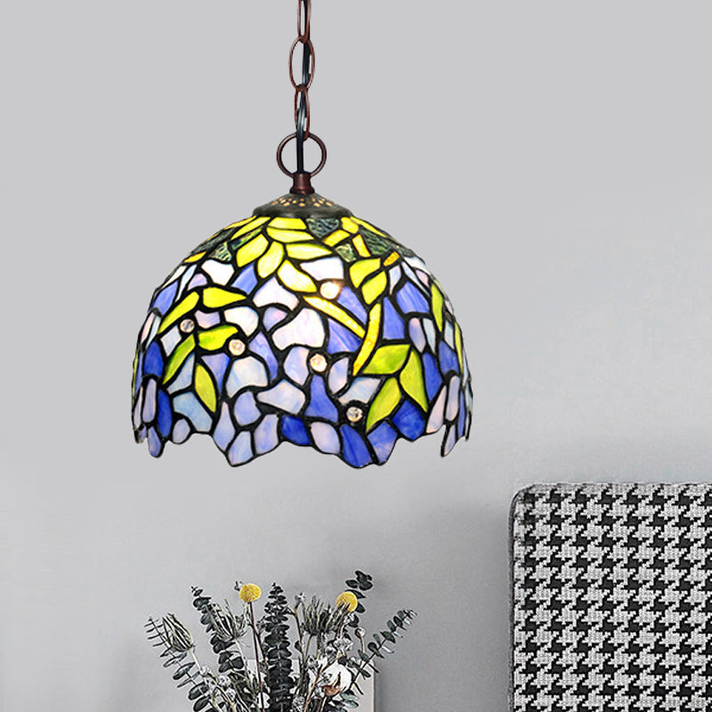 Lustre suspendu en verre taillé jaune Tiffany - Idéal pour la cuisine - 8"/12"/16" L