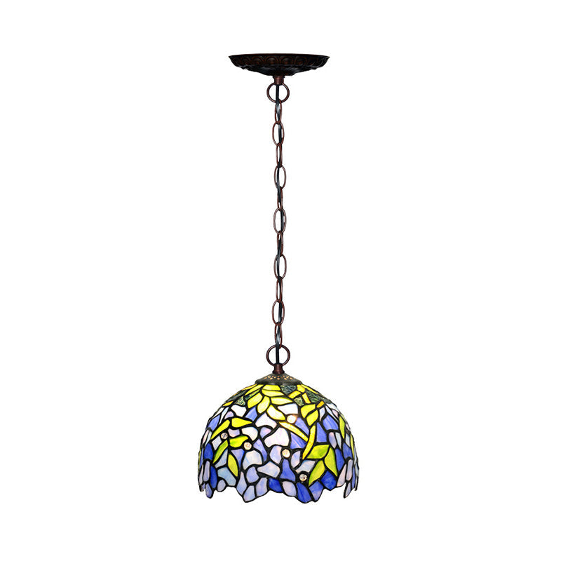 Lustre suspendu en verre taillé jaune Tiffany - Idéal pour la cuisine - 8"/12"/16" L