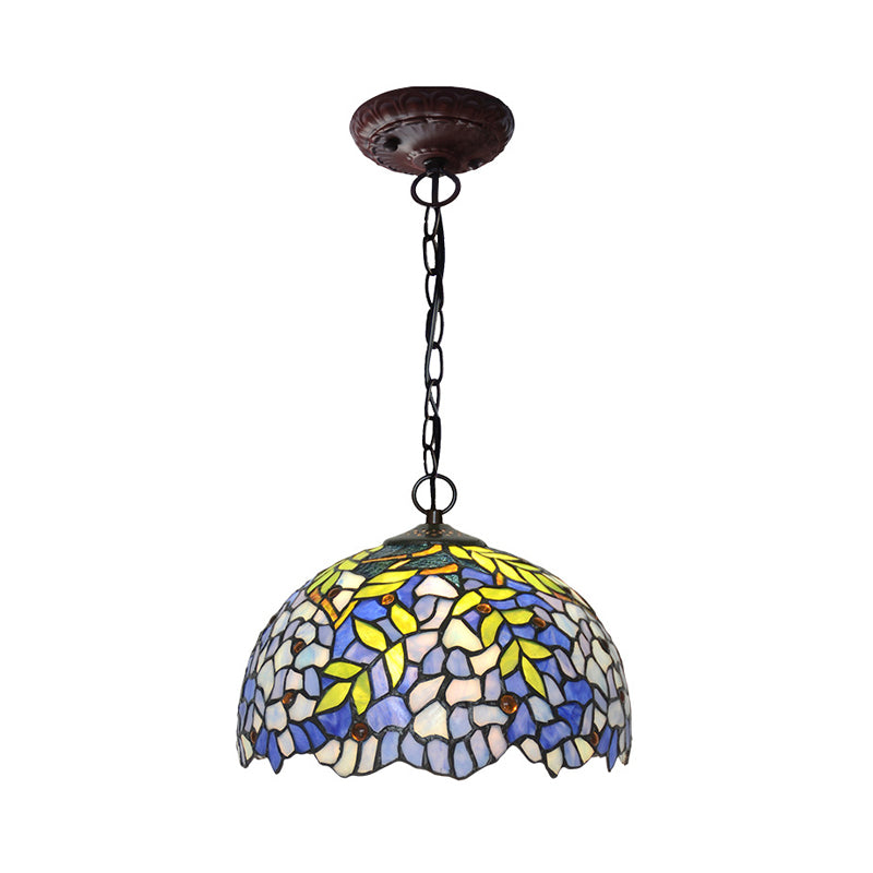 Lustre suspendu en verre taillé jaune Tiffany - Idéal pour la cuisine - 8"/12"/16" L