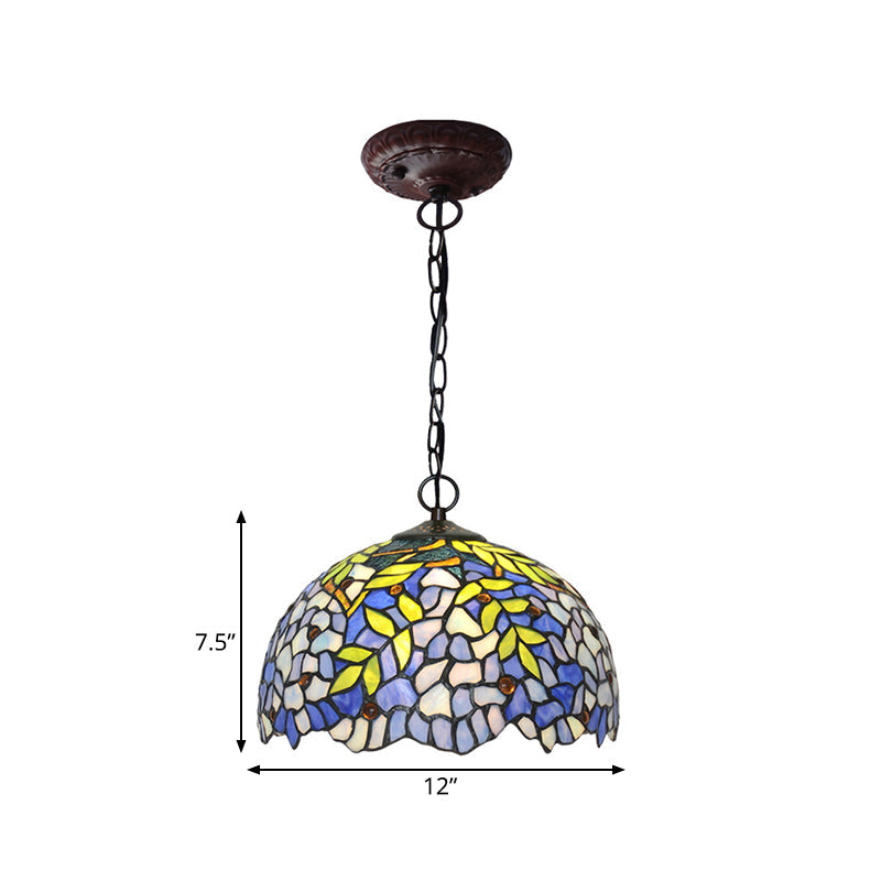 Lustre suspendu en verre taillé jaune Tiffany - Idéal pour la cuisine - 8"/12"/16" L