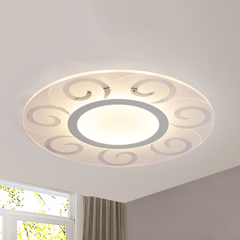 Plafonnier LED en acrylique moderne pour salon - Design ultra fin en plusieurs largeurs