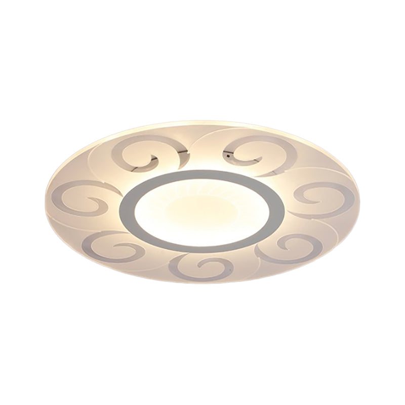 Plafonnier LED en acrylique moderne pour salon - Design ultra fin en plusieurs largeurs
