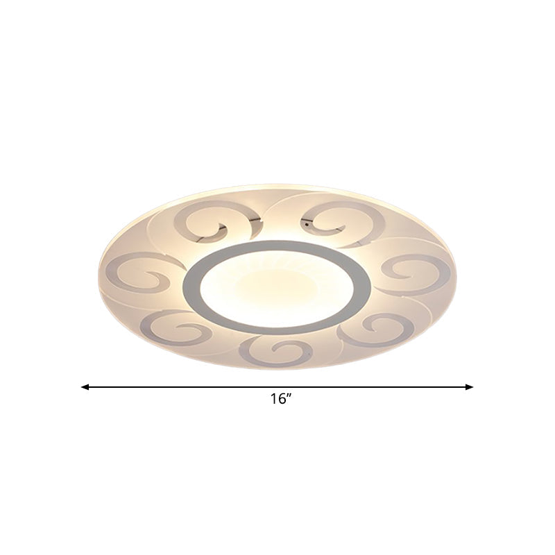 Plafonnier LED en acrylique moderne pour salon - Design ultra fin en plusieurs largeurs