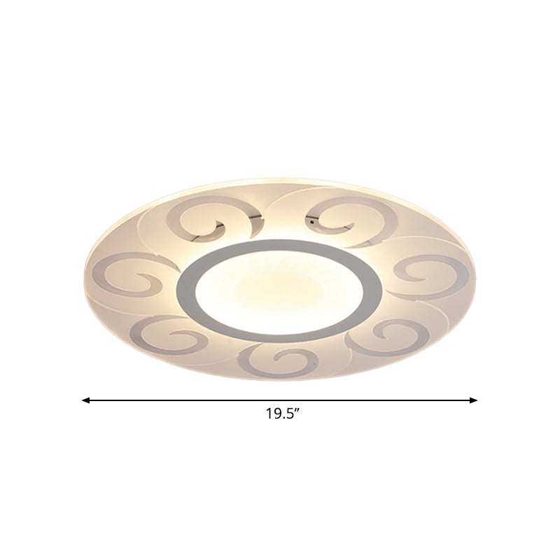Plafonnier LED en acrylique moderne pour salon - Design ultra fin en plusieurs largeurs