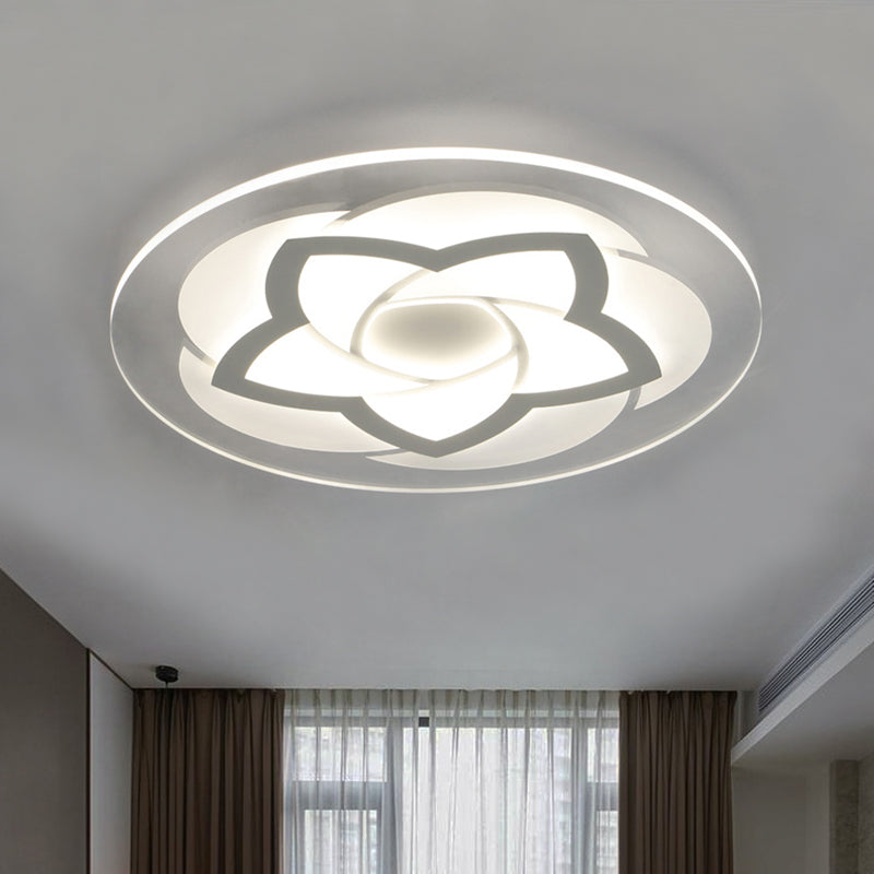 Flower Flush Light Modern Acrylic Ultra Thin LED Ceiling Light - Ideal for Bedroom - 16"/19.5"/23.5"/29.5" W