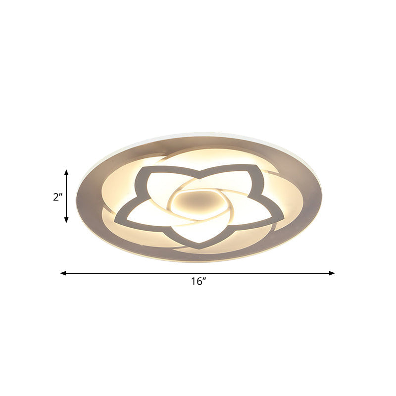 Flower Flush Light Modern Acrylic Ultra Thin LED Ceiling Light - Ideal for Bedroom - 16"/19.5"/23.5"/29.5" W
