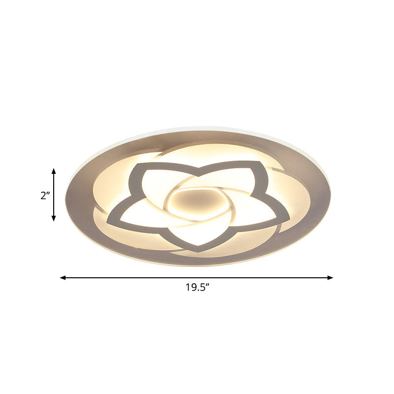 Flower Flush Light Modern Acrylic Ultra Thin LED Ceiling Light - Ideal for Bedroom - 16"/19.5"/23.5"/29.5" W