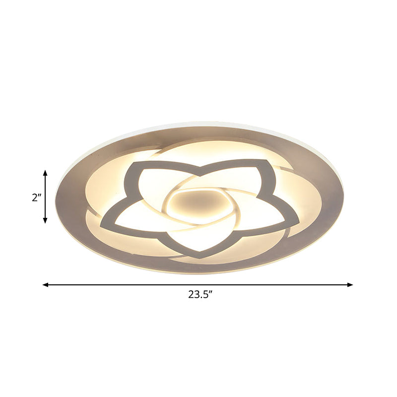 Flower Flush Light Modern Acrylic Ultra Thin LED Ceiling Light - Ideal for Bedroom - 16"/19.5"/23.5"/29.5" W