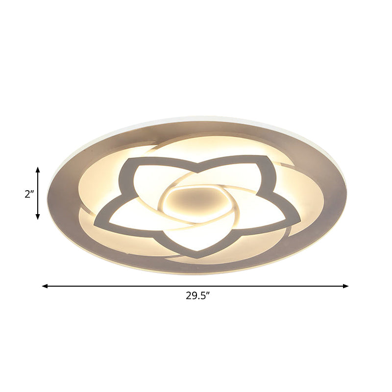 Flower Flush Light Modern Acrylic Ultra Thin LED Ceiling Light - Ideal for Bedroom - 16"/19.5"/23.5"/29.5" W