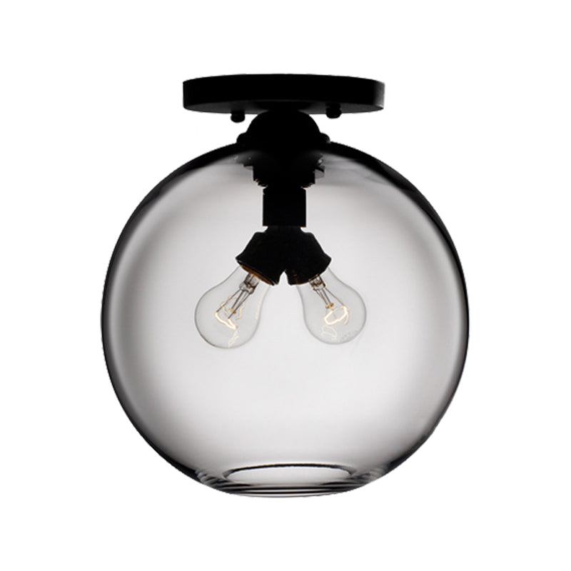 Modern 2-Head Flushmount Ceiling Lamp with Colorful Glass Shades - Global Ceiling Mounted Light"

or

"Global Modern 2-Head Flushmount Ceiling Lamp - Colorful Glass Shades Included
