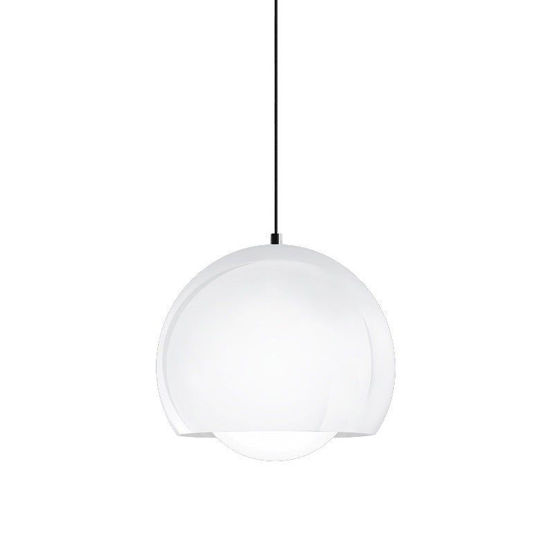 Minimalist Opal Glass Sphere Pendant Light - 1 Ceiling Lamp For Restaurants