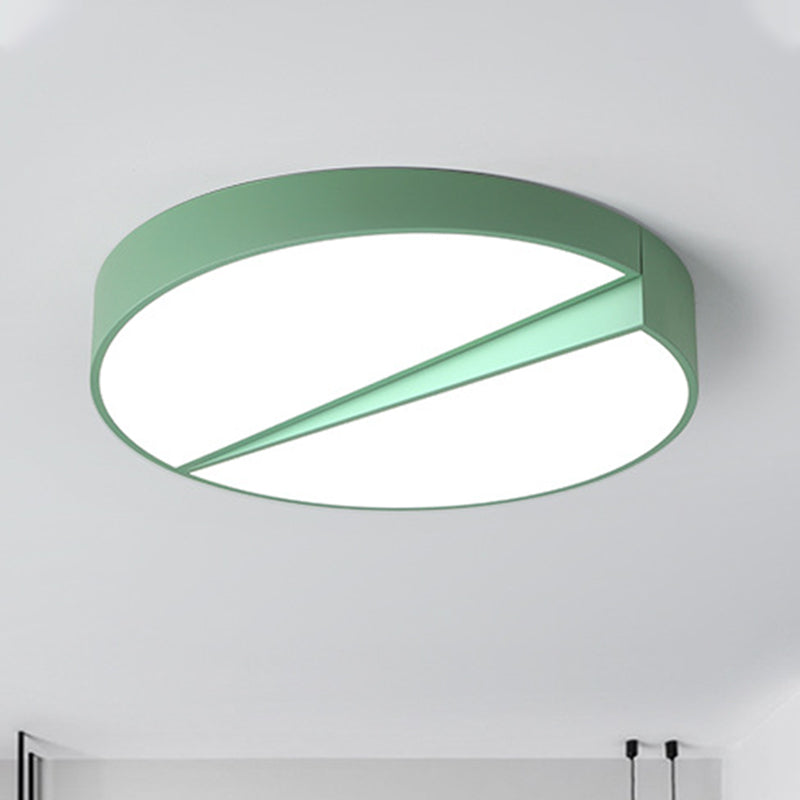 Stylish Half-Round LED Flush Ceiling Light for Dining Room - Macaron Loft Design