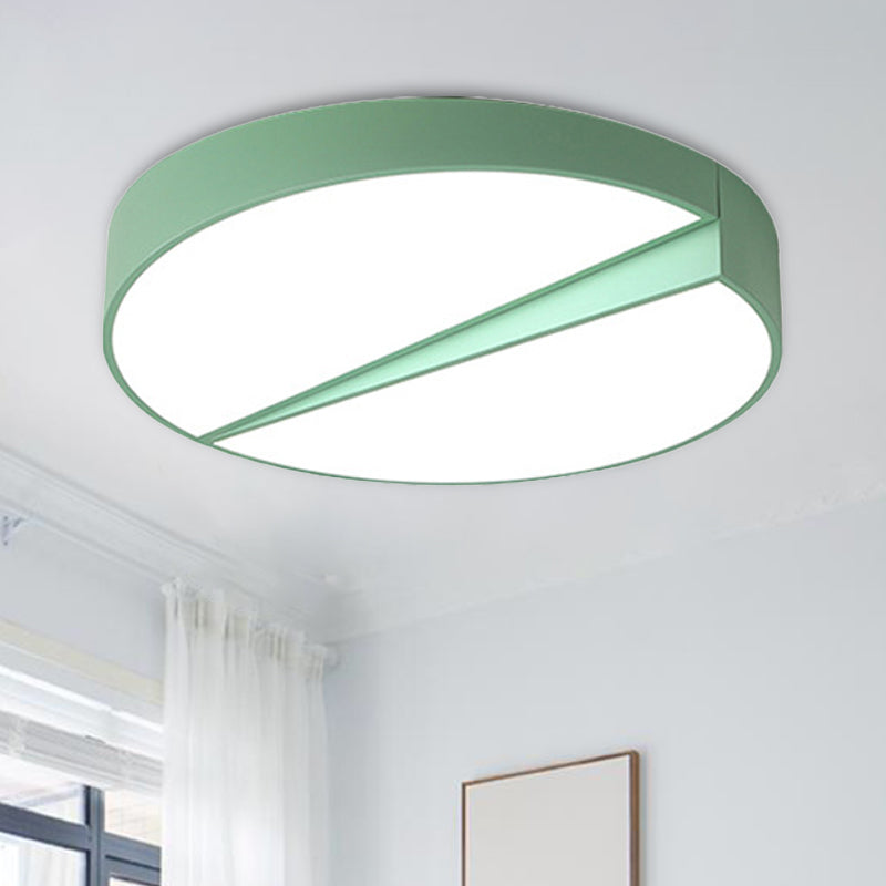 Stylish Half-Round LED Flush Ceiling Light for Dining Room - Macaron Loft Design
