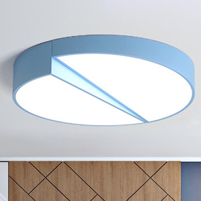 Stylish Half-Round LED Flush Ceiling Light for Dining Room - Macaron Loft Design