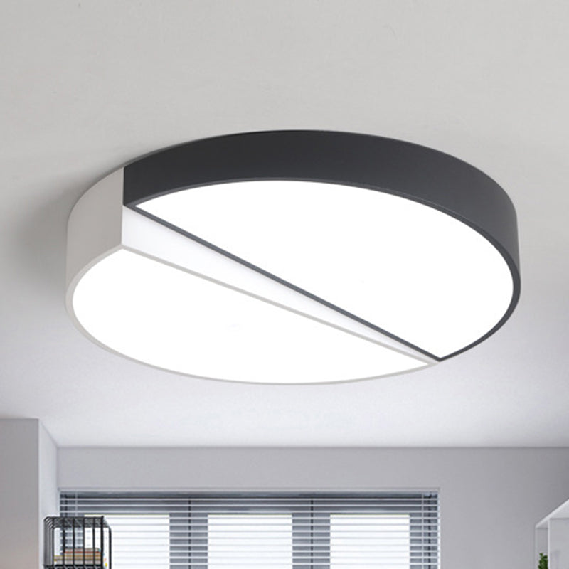 Stylish Half-Round LED Flush Ceiling Light for Dining Room - Macaron Loft Design