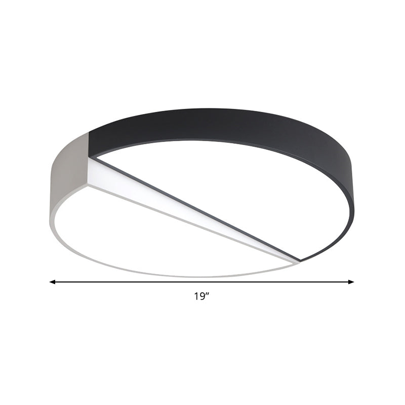 Stylish Half-Round LED Flush Ceiling Light for Dining Room - Macaron Loft Design