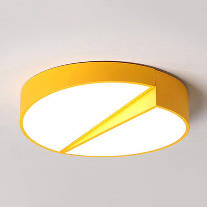 Stylish Half-Round LED Flush Ceiling Light for Dining Room - Macaron Loft Design