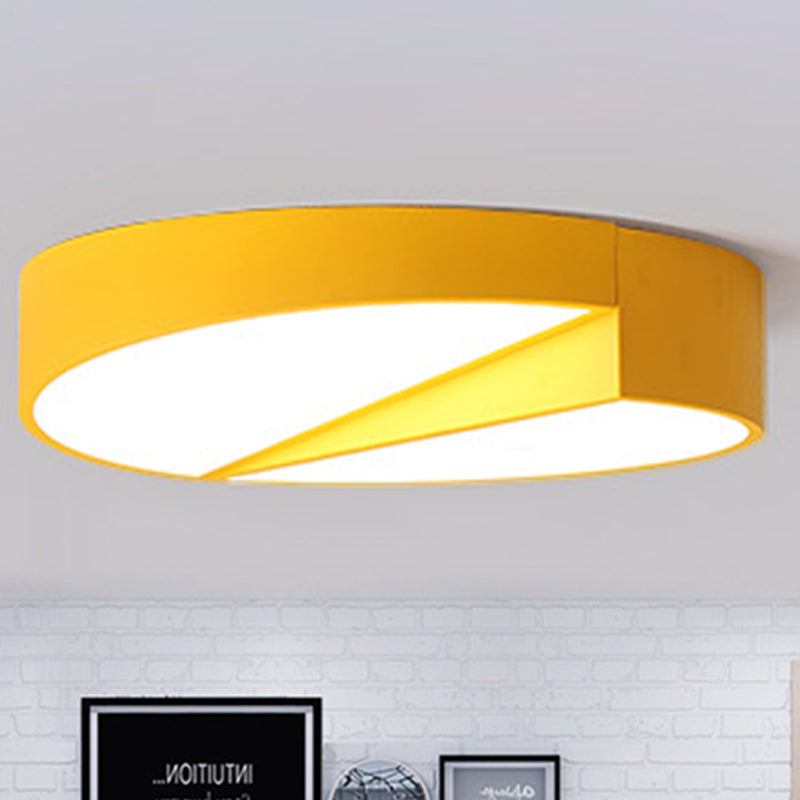 Stylish Half-Round LED Flush Ceiling Light for Dining Room - Macaron Loft Design
