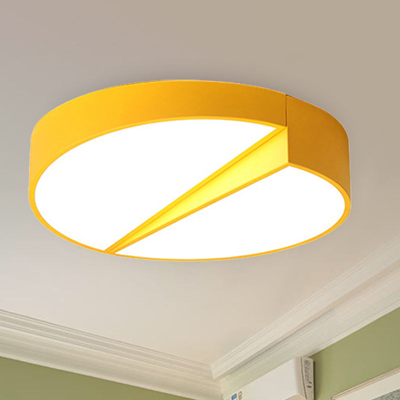 Stylish Half-Round LED Flush Ceiling Light for Dining Room - Macaron Loft Design