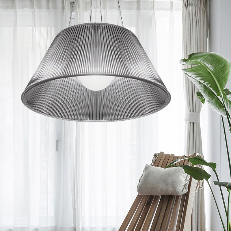 Contemporary Restaurant Pendant Light with Clear Glass Shade - 13"/19.5" Diameter