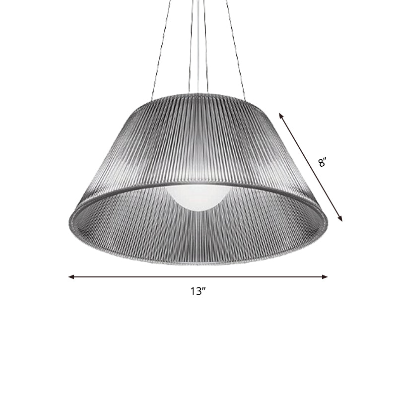 Contemporary Restaurant Pendant Light with Clear Glass Shade - 13"/19.5" Diameter