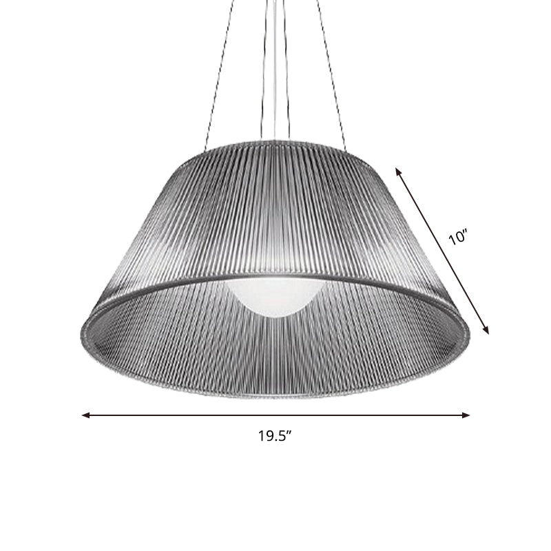 Contemporary Restaurant Pendant Light with Clear Glass Shade - 13"/19.5" Diameter