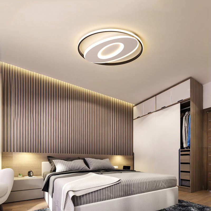 Modern Oval Flush Mount Lights - 16"/19.5"/23.5" Unique Ceiling Light Fixture in Warm/White Acrylic