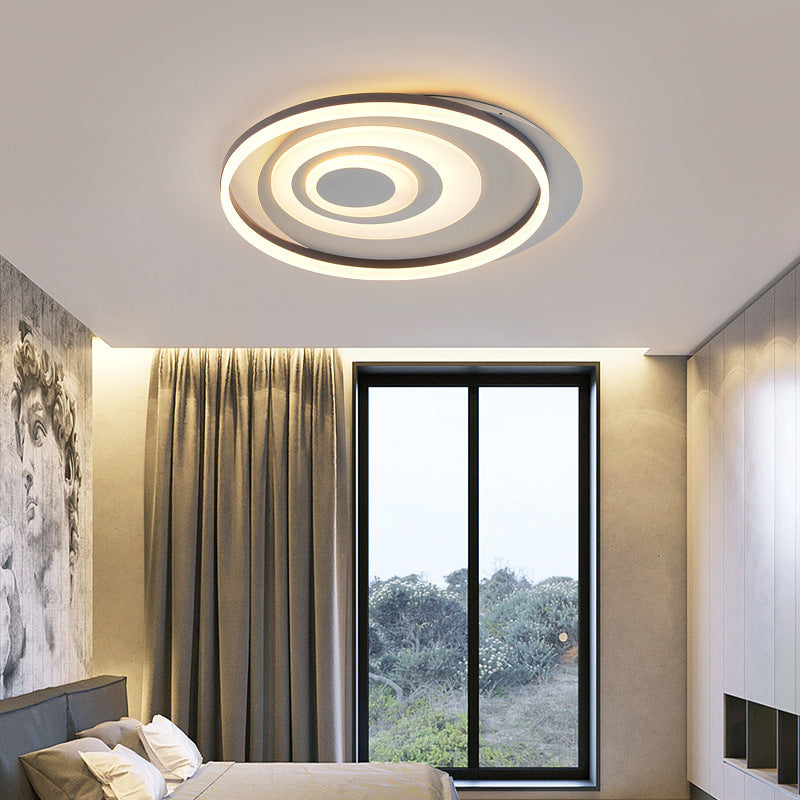 Modern Flushmount LED Ceiling Light in White - Ideal for Living Room
