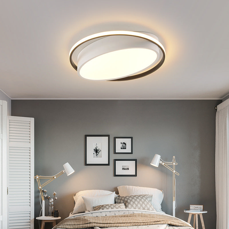 Modern Flushmount LED Ceiling Light in White - Ideal for Living Room