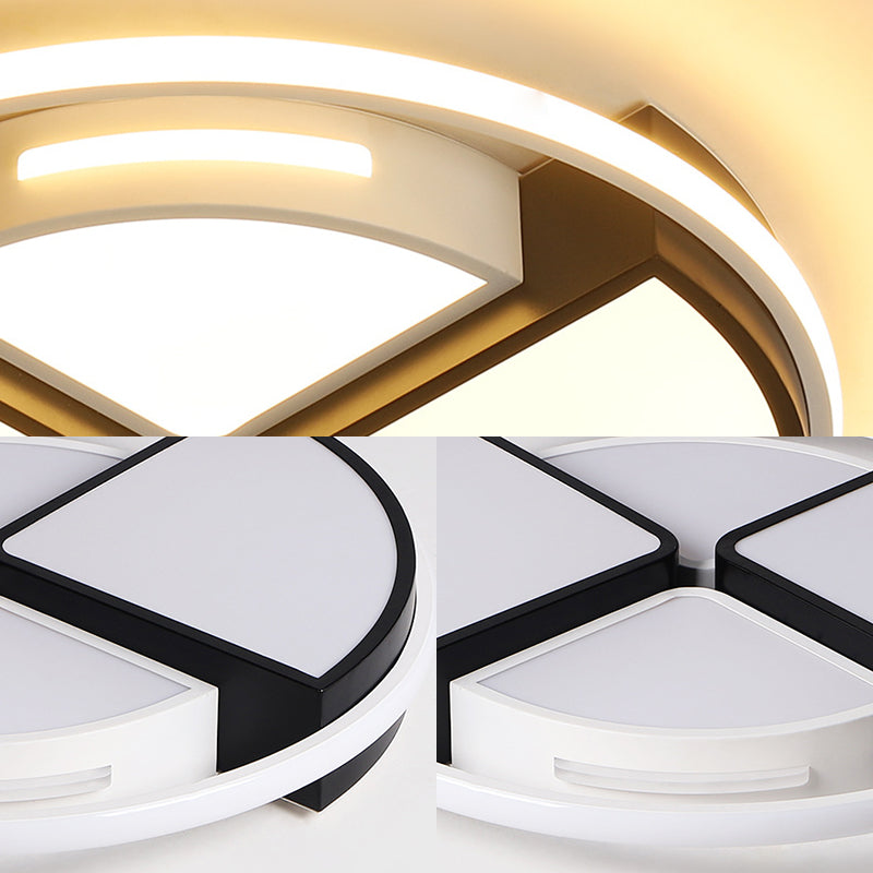 Modern Round Acrylic Ceiling Light – 16"/19.5" Flush Mount in Warm/White Light