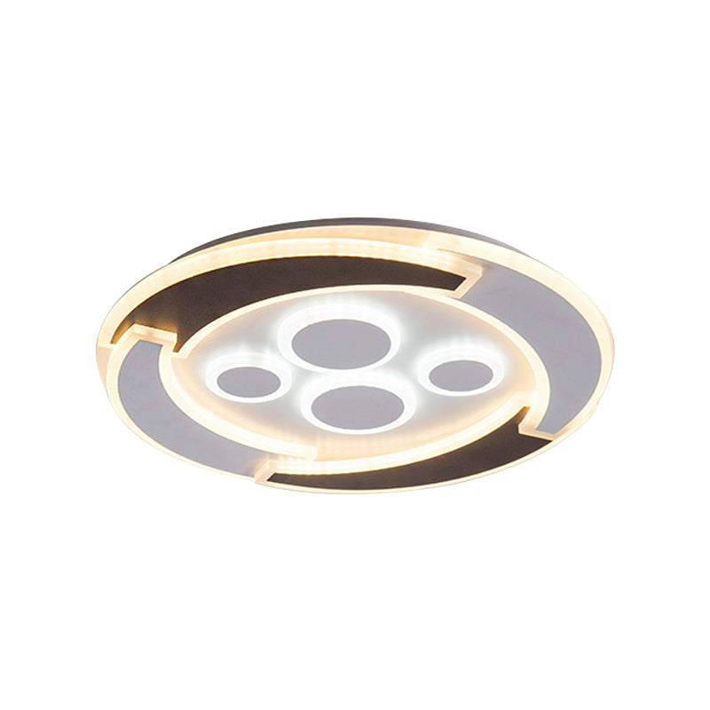 Plafonniers ronds en acrylique - Luminaires blancs modernes et uniques en 3 couleurs