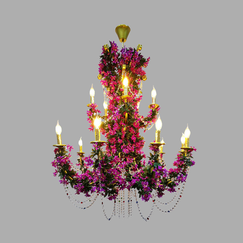 Lison - Purple Candle Restaurant LED Lily Down Lighting