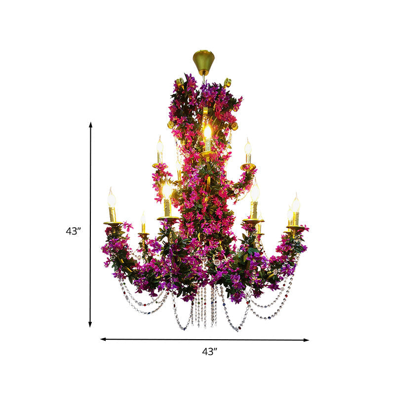 Lison - Purple Candle Restaurant LED Lily Down Lighting