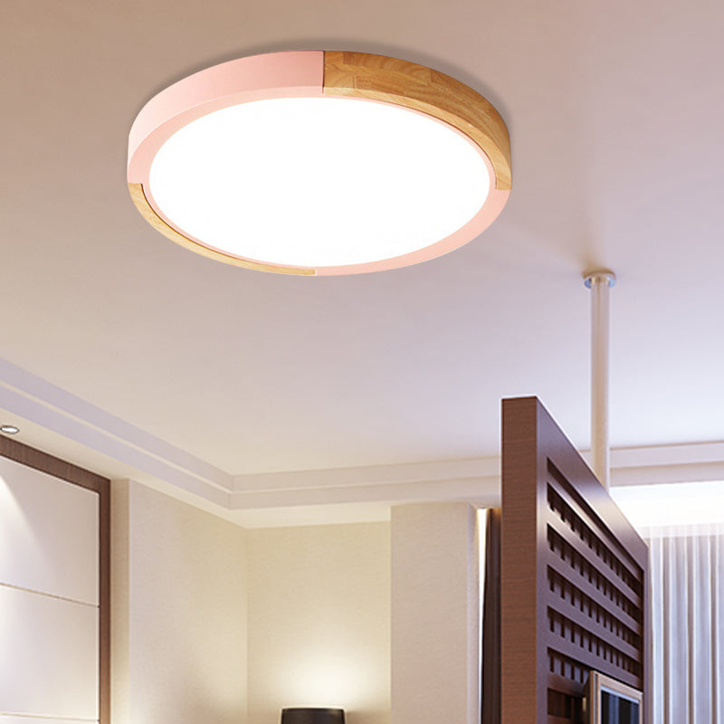 Nordic Style LED Ceiling Flush Mount Lighting with Acrylic Shade