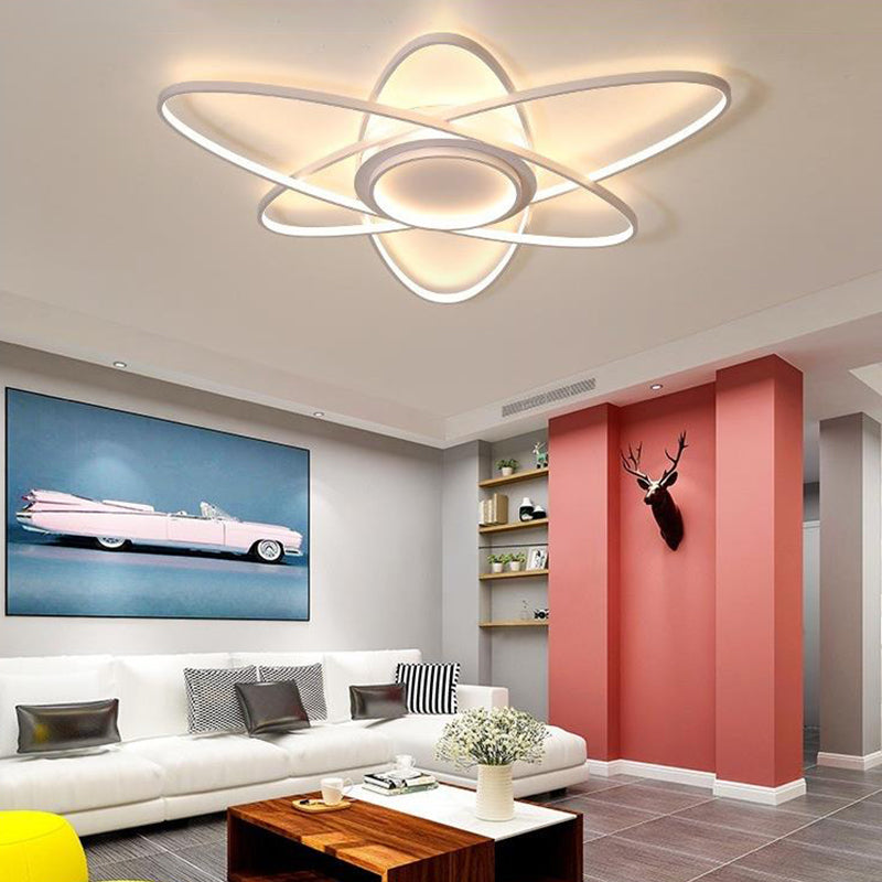 Modern Creative Ceiling Lights - Acrylic and Metal Light Fixture (25.5"/31.5"/39"), Warm/White Lighting