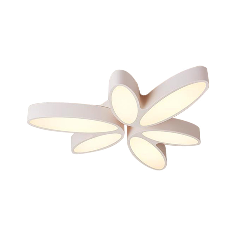 Contemporary Floral Flush Mount Acrylic 6 Light Fixture - 27"/33.5" Flush Light in Warm/White" for Hallway